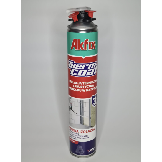 THERMCOAT NATRYSKOWA PIANKA POLIURETANOWA PU DO IZOLACJI I AKUSTYKI 850 ml